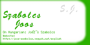 szabolcs joos business card